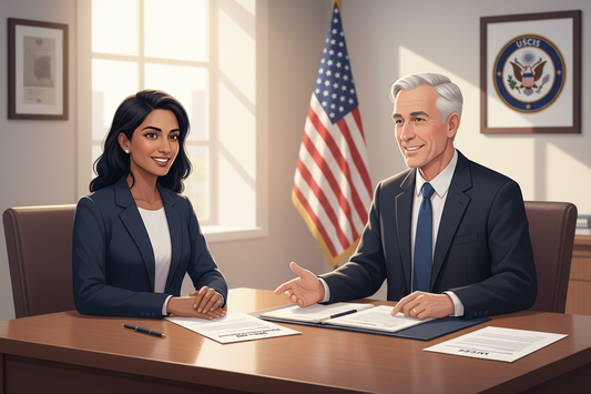 an applicant and interviewer