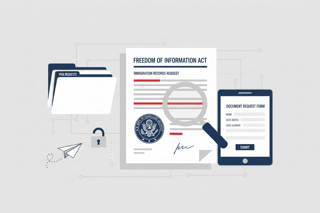 FOA folders, magnifying glass