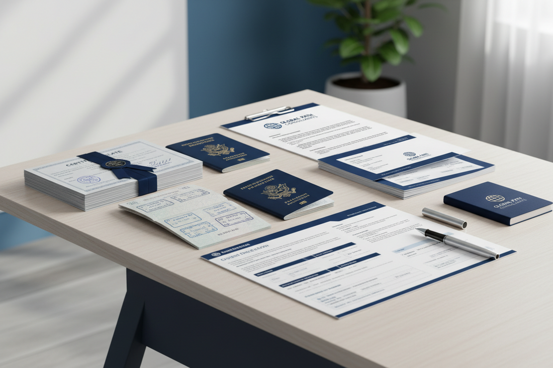 evidence neatly layout on a desk