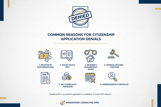 a list of reasons for citizenship application denials